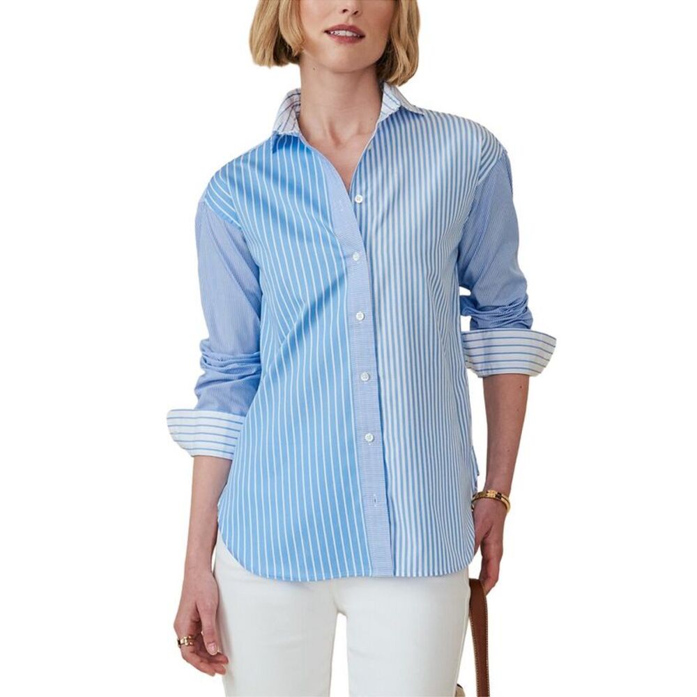 J.Mclaughlin Womens  Reggie Blouse, Blue